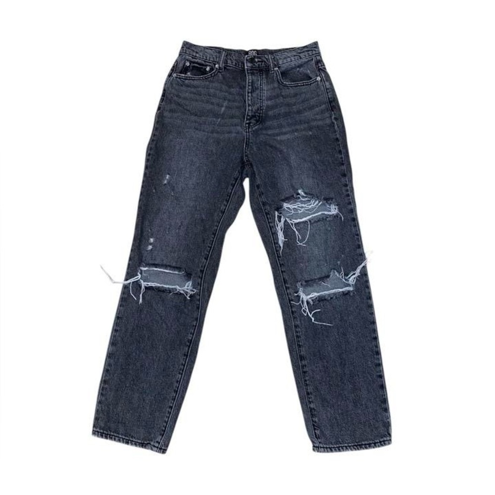 BDG Urban Outfitters gray distressed straight slim high waisted jeans